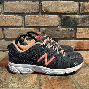 New Balance Womens 402 Running Shoes Sneakers Gray Peach WE402CT1 Size 9.5 B